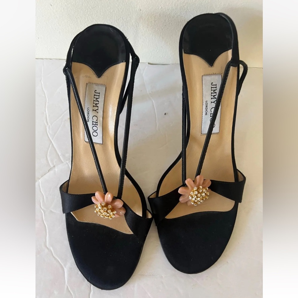 Jimmy Choo heels/stilletos; Black; SIZE: 39 / 9 US